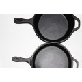 Flat não-esmalte Cast Iron Combo Cooker panela